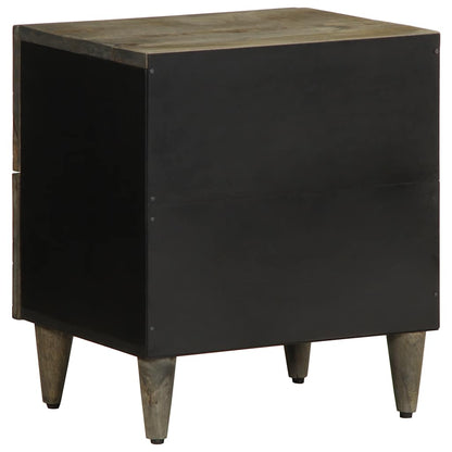 vidaXL Nachttisch Hellgrau 40x33x46 cm Massivholz Mango