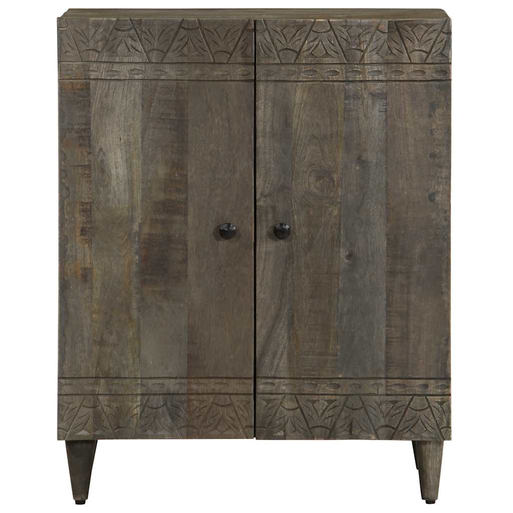 vidaXL Sideboard Hellgrau 60x33,5x75 cm Massivholz Mango