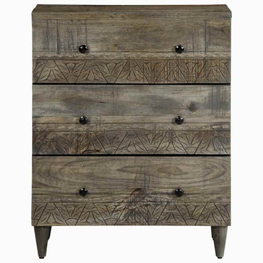 vidaXL Sideboard Hellgrau 60x33,5x75 cm Massivholz Mango
