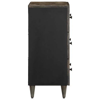 vidaXL Sideboard Hellgrau 60x33,5x75 cm Massivholz Mango