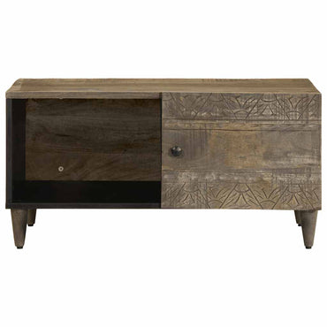 vidaXL Table basse gris clair 80x50x40 cm Bois de manguier massif