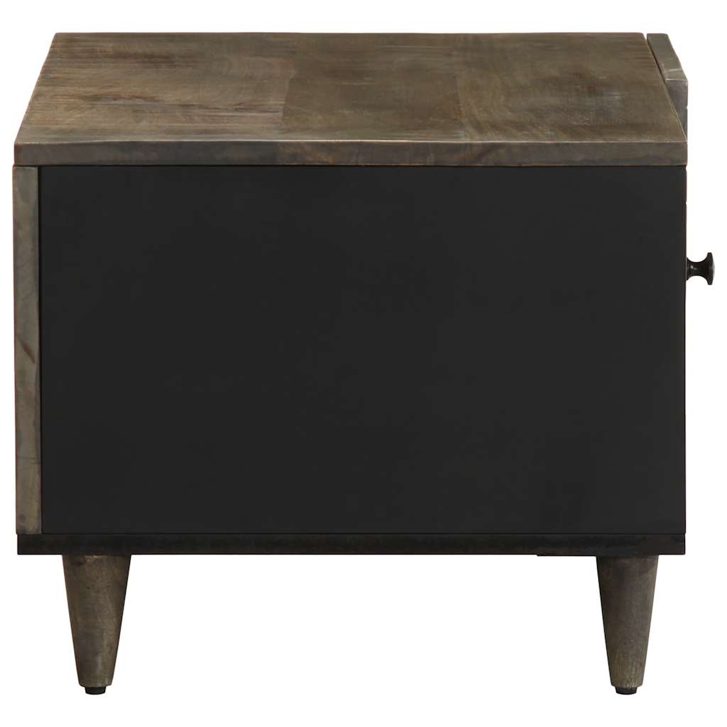 vidaXL Table basse gris clair 80x50x40 cm Bois de manguier massif