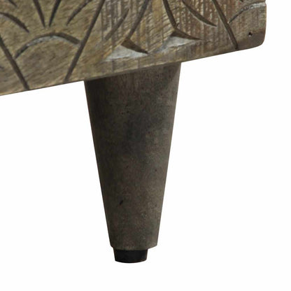 vidaXL Table basse gris clair 80x50x40 cm Bois de manguier massif