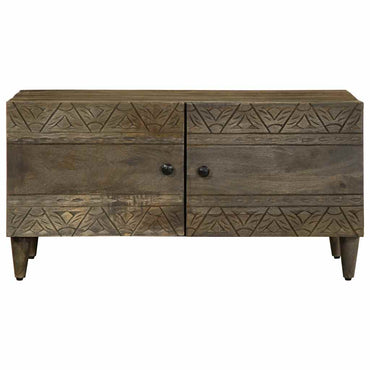 vidaXL Table basse gris clair 80x50x40 cm Bois de manguier massif