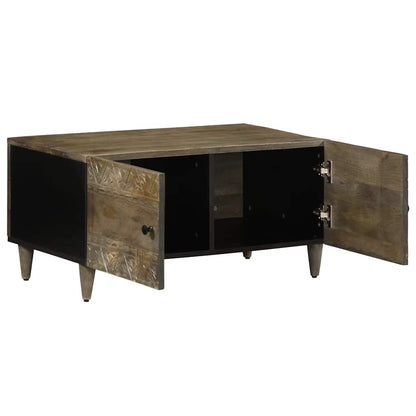 vidaXL Table basse gris clair 80x50x40 cm Bois de manguier massif