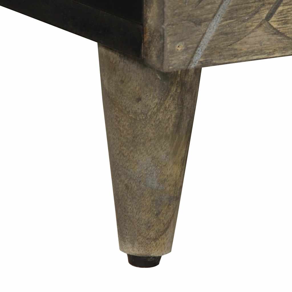 vidaXL Table basse gris clair 80x50x40 cm Bois de manguier massif