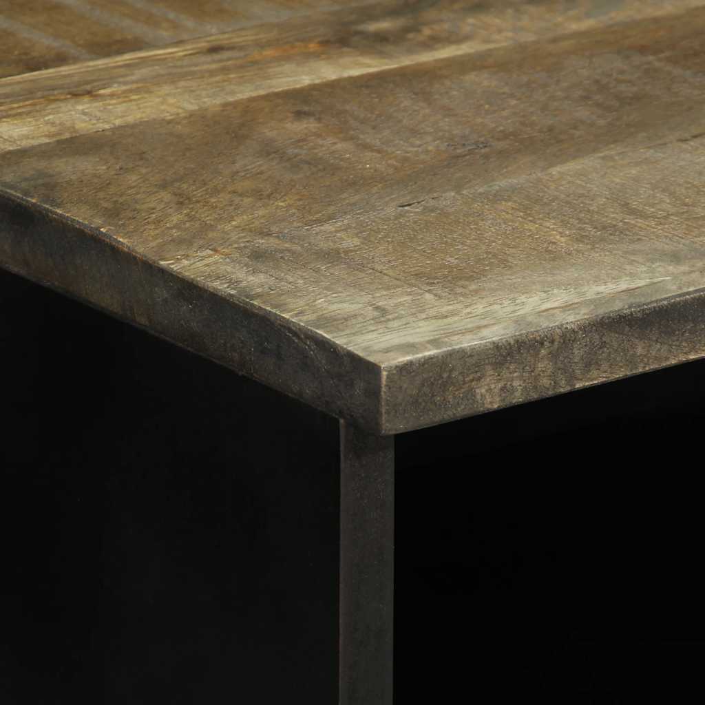 vidaXL Nachttische 2 Stück Hellgrau 40x33x46 cm Massivholz Mango