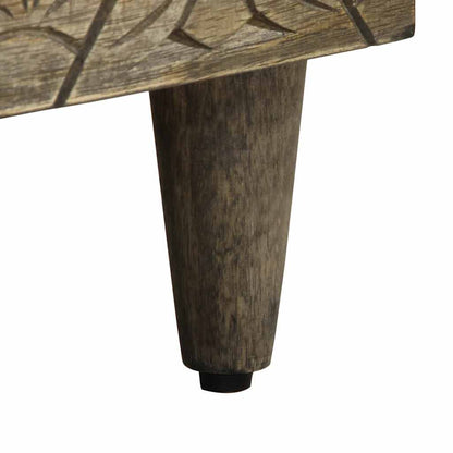 vidaXL Nachttische 2 Stück Hellgrau 40x33x46 cm Massivholz Mango