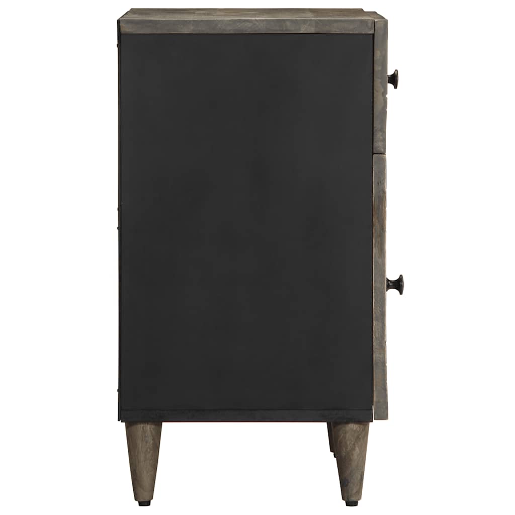 vidaXL Nachttisch Hellgrau 50x33x60 cm Massivholz Mango