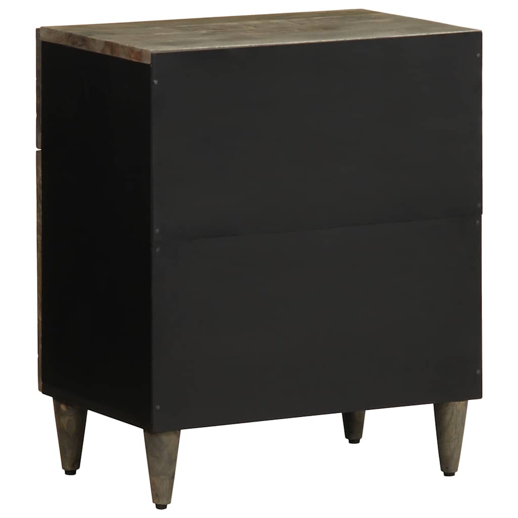 vidaXL Nachttisch Hellgrau 50x33x60 cm Massivholz Mango