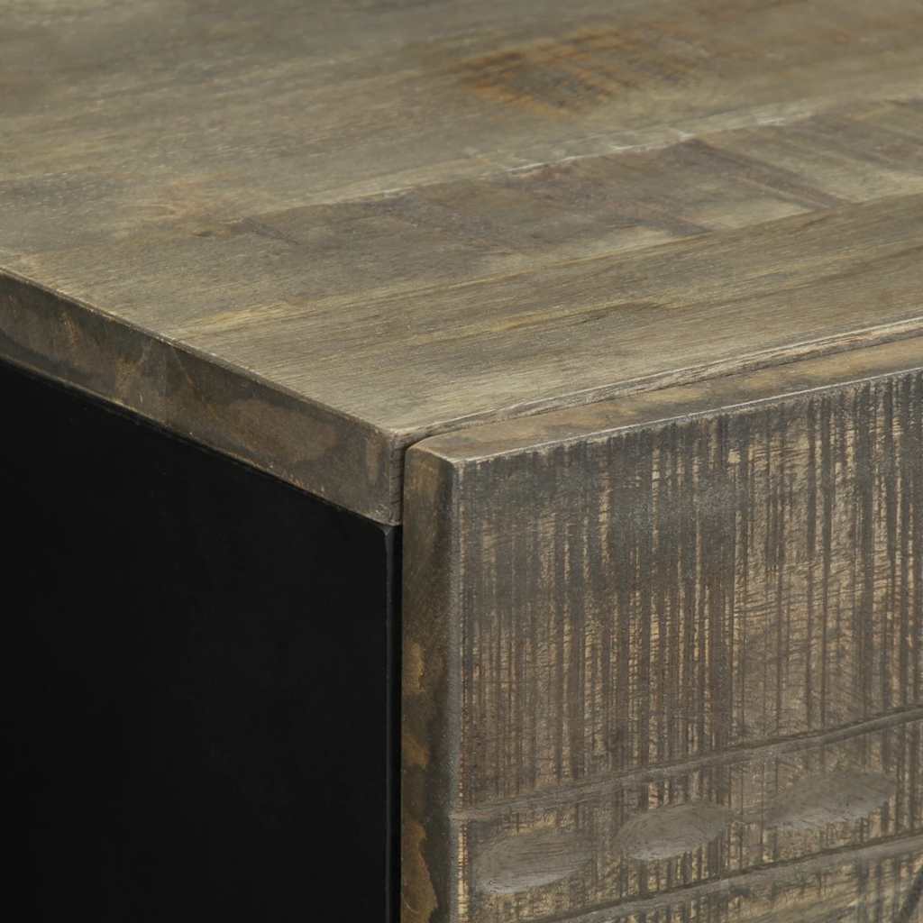 vidaXL Nachttisch Hellgrau 50x33x60 cm Massivholz Mango