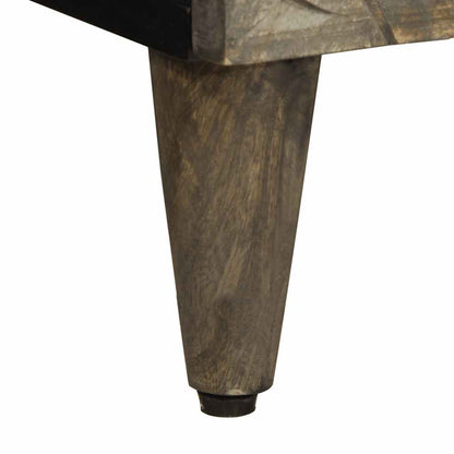 vidaXL Nachttisch Hellgrau 50x33x60 cm Massivholz Mango