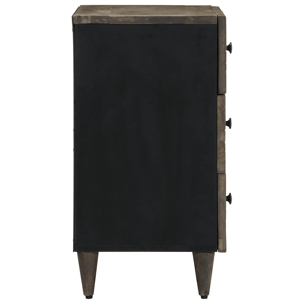 vidaXL Nachttisch Hellgrau 50x33x60 cm Massivholz Mango