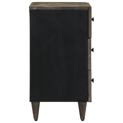 vidaXL Nachttisch Hellgrau 50x33x60 cm Massivholz Mango