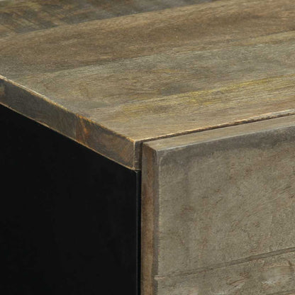 vidaXL Nachttisch Hellgrau 50x33x60 cm Massivholz Mango