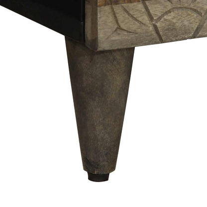 vidaXL Nachttisch Hellgrau 50x33x60 cm Massivholz Mango