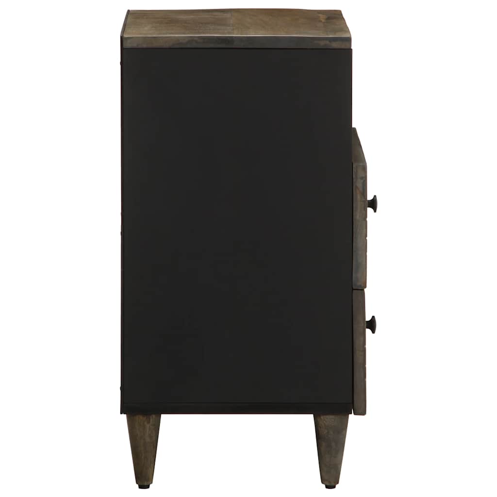 vidaXL Nachttisch Hellgrau 50x33x60 cm Massivholz Mango
