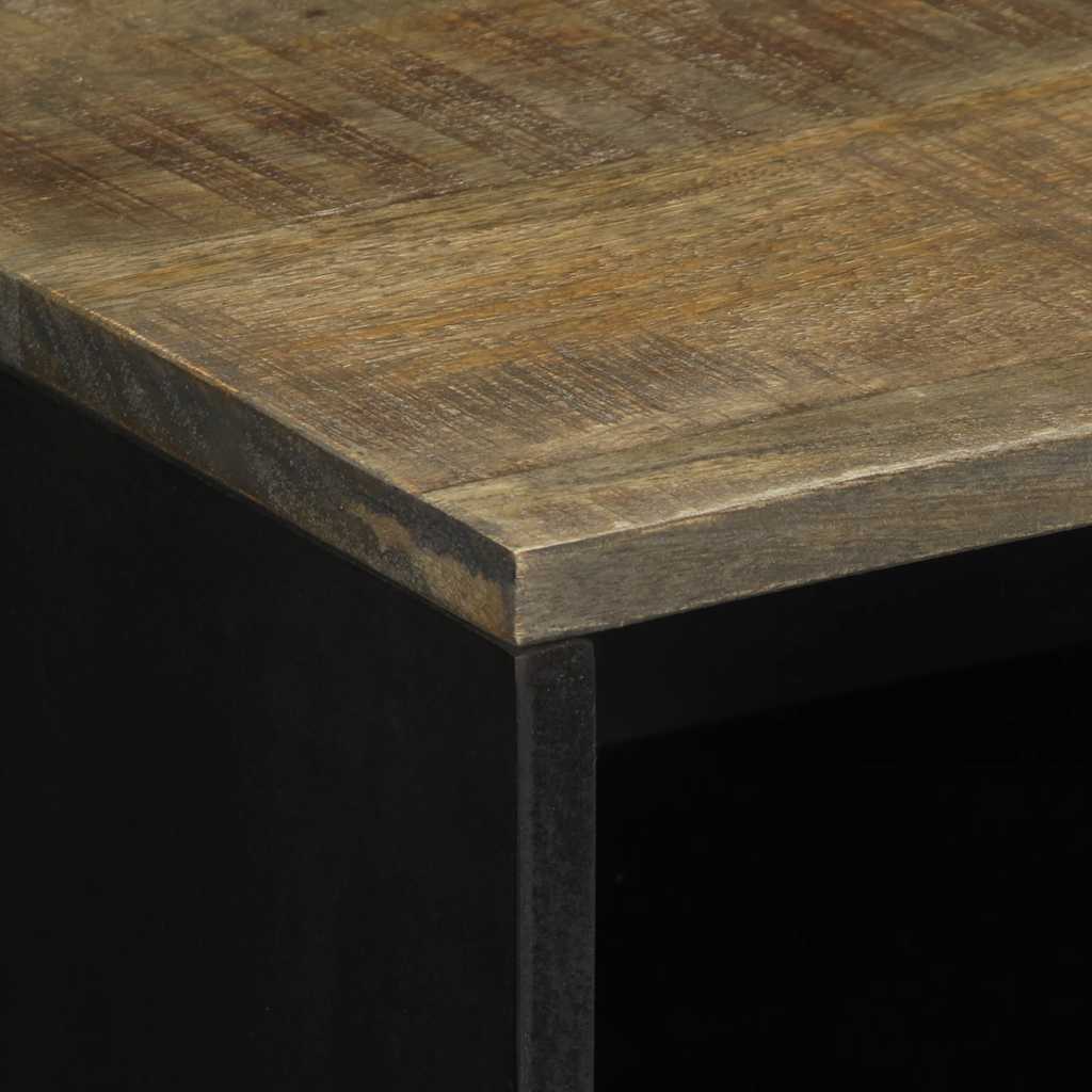 vidaXL Nachttisch Hellgrau 50x33x60 cm Massivholz Mango