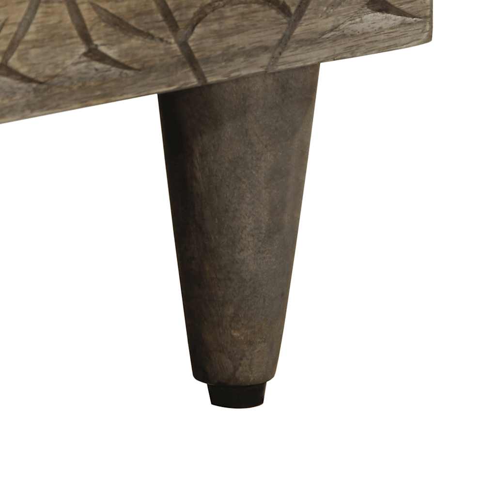vidaXL Nachttisch Hellgrau 50x33x60 cm Massivholz Mango