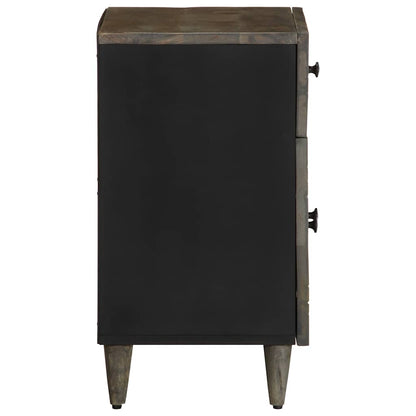 vidaXL Nachttisch Hellgrau 50x33x60 cm Massivholz Mango