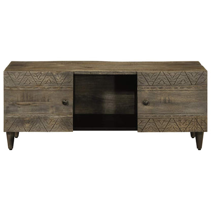 vidaXL Couchtisch Hellgrau 100x54x40 cm Massivholz Mango