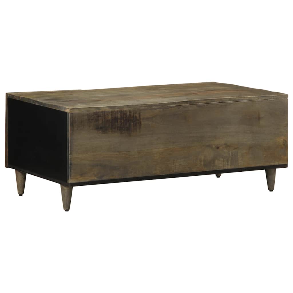 vidaXL Couchtisch Hellgrau 100x54x40 cm Massivholz Mango