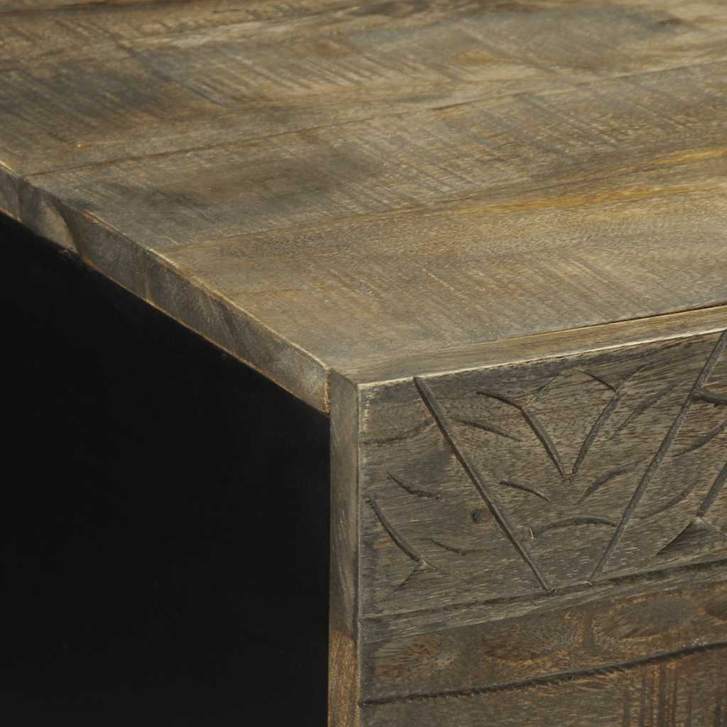 vidaXL Couchtisch Hellgrau 100x54x40 cm Massivholz Mango