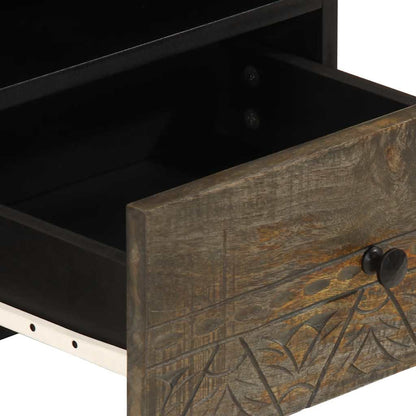 vidaXL Table basse gris clair 80x54x40 cm Bois de manguier massif