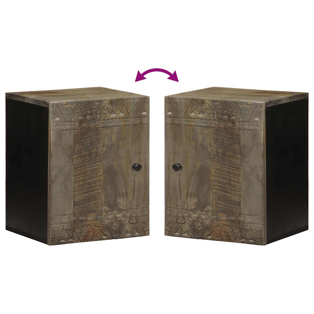 vidaXL Bad-Wandschrank 38x33x48 cm Massivholz Mango