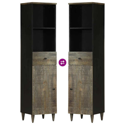 vidaXL Badschrank 38x33x160 cm Massivholz Mango