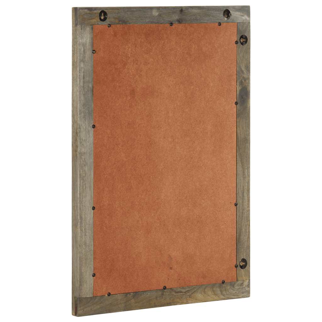 vidaXL Badspiegel Grau 50x2,5x70 cm Massivholz Mango