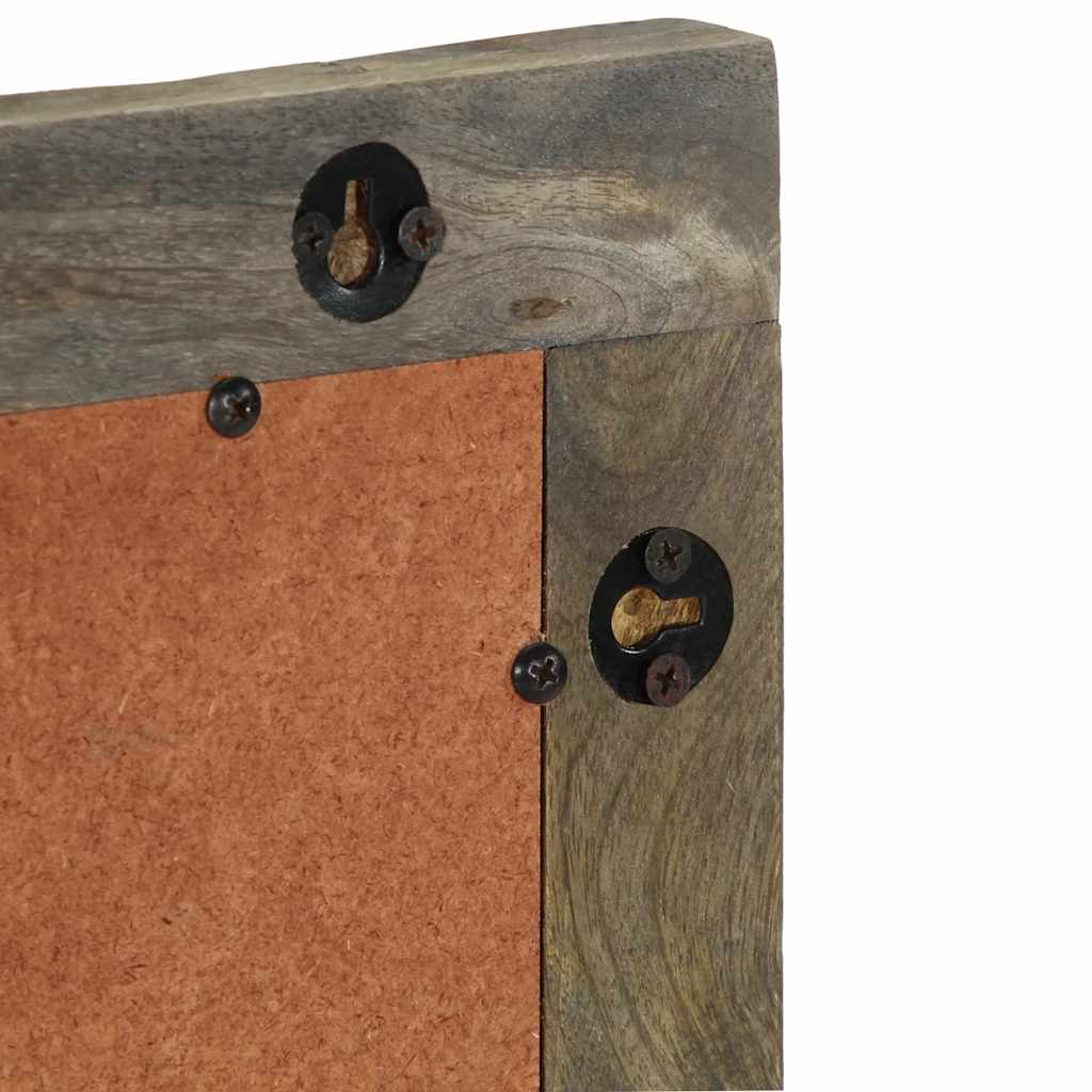 vidaXL Badspiegel Grau 50x2,5x70 cm Massivholz Mango