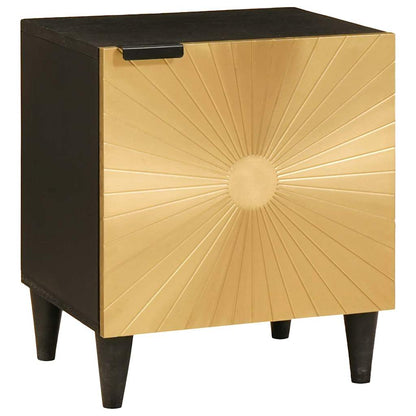vidaXL Nachttisch 2 pcs Schwarz und Gold 40 x 33,5 x 46 cm