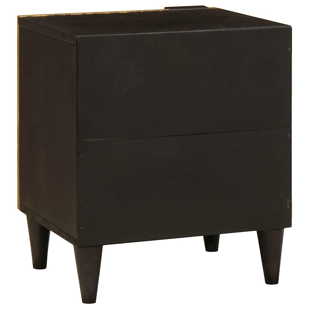 vidaXL Nachttisch 2 pcs Schwarz und Gold 40 x 33,5 x 46 cm