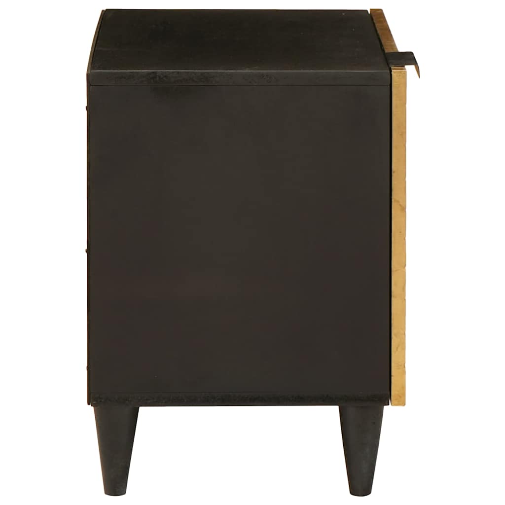 vidaXL Nachttisch 2 pcs Schwarz und Gold 40 x 33,5 x 46 cm