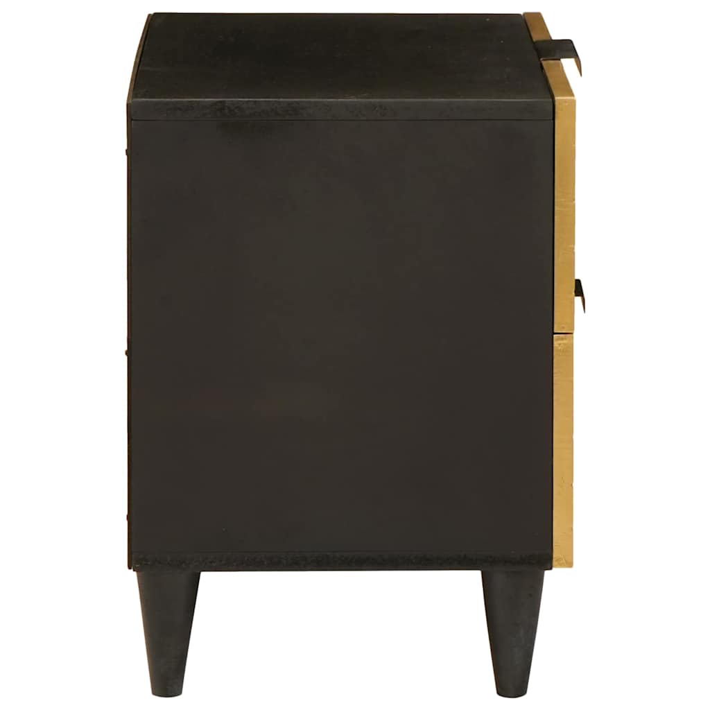 vidaXL Nachttisch 2 pcs Schwarz und Gold 40 x 33,5 x 46 cm