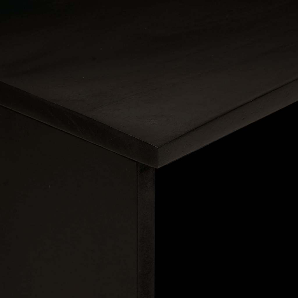 vidaXL Nachttisch Schwarz und Gold 40 x 33 x 46 cm Massivholz Akazie