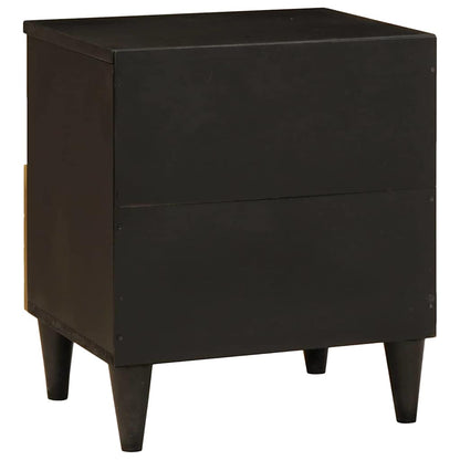 vidaXL Tables de chevet 2 pcs Noir et or 40 x 33 x 46 cm