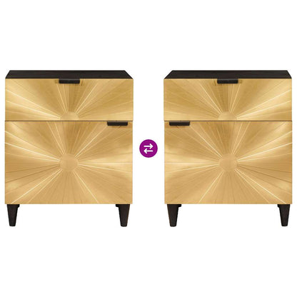 Nachttisch mit Schubladen 50 x 33 x 60 cm Massivholz Mango