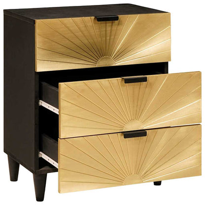 vidaXL Table de chevet avec tiroirs 50 x 33 x 62 cm Bois de manguier massif