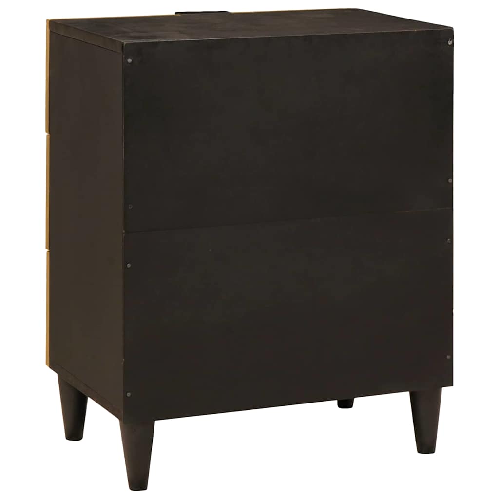 vidaXL Table de chevet avec tiroirs 50 x 33 x 62 cm Bois de manguier massif