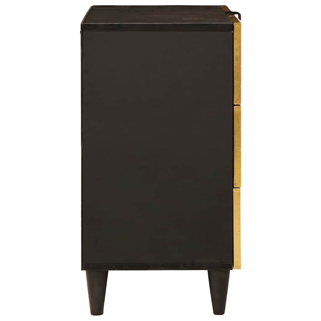 vidaXL Table de chevet avec tiroirs 50 x 33 x 62 cm Bois de manguier massif