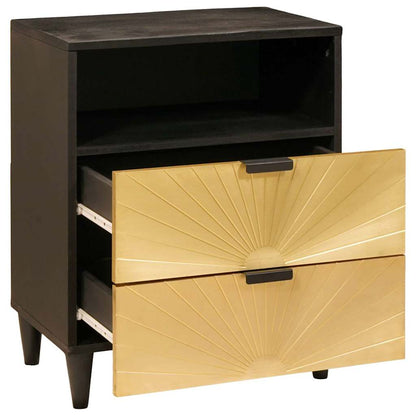 vidaXL Nachttisch mit Schubladen 50 x 33 x 62 cm Massivholz Mango