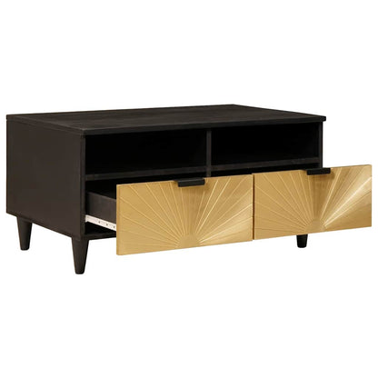 vidaXL Table basse avec tiroirs 80 x 54 x 40 cm Bois de manguier massif