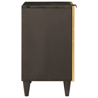 vidaXL Meuble de salle de bain avec étagère Noir et doré 38 x 33 x 58 cm