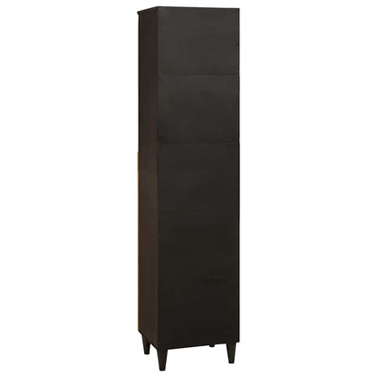 vidaXL Badezimmerschrank mit Regal Schwarz und Gold 38 x 33 x 160 cm