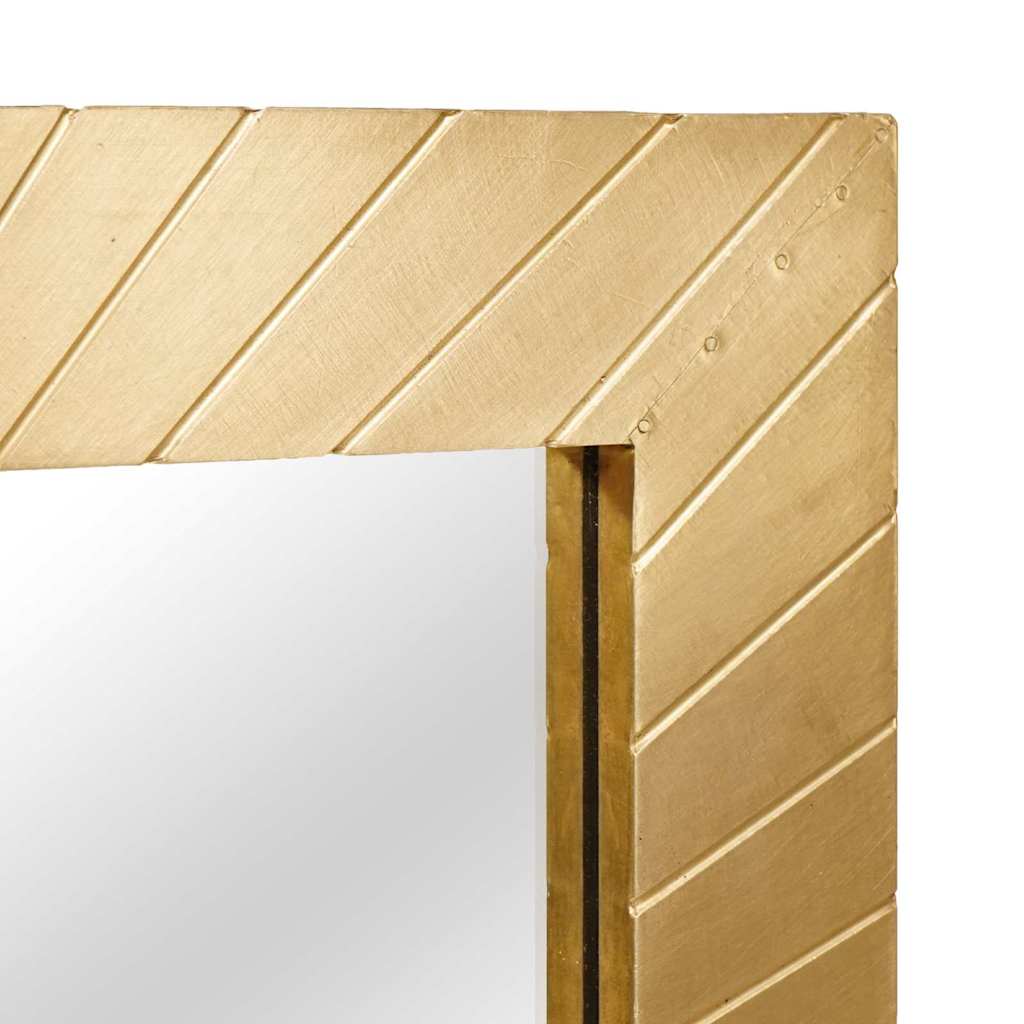 vidaXL Badezimmer Spiegel Schwarz und Gold 50 x 2,5 x 70 cm