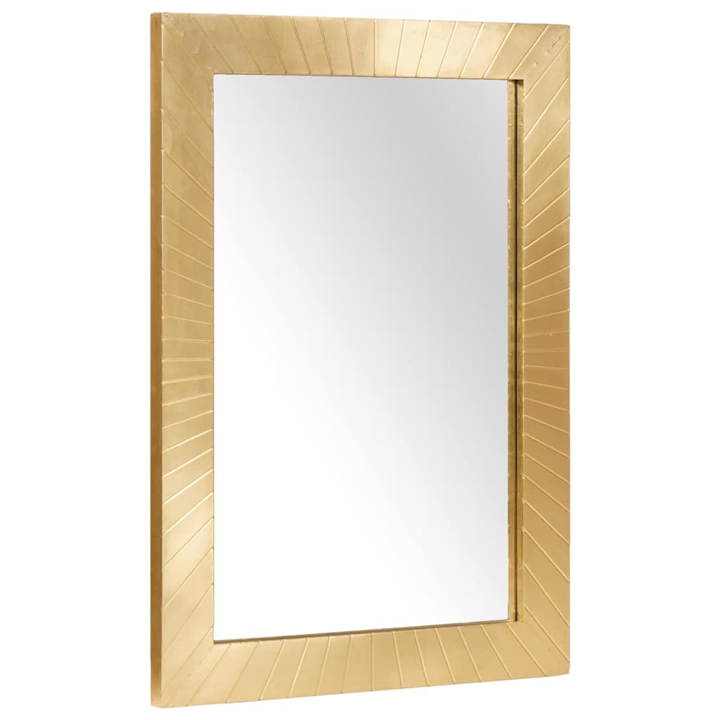 vidaXL Badezimmer Spiegel Schwarz und Gold 50 x 2,5 x 70 cm