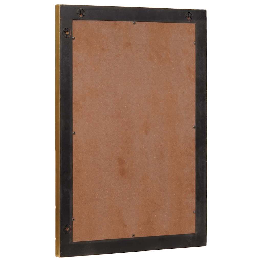 vidaXL Badezimmer Spiegel Schwarz und Gold 50 x 2,5 x 70 cm