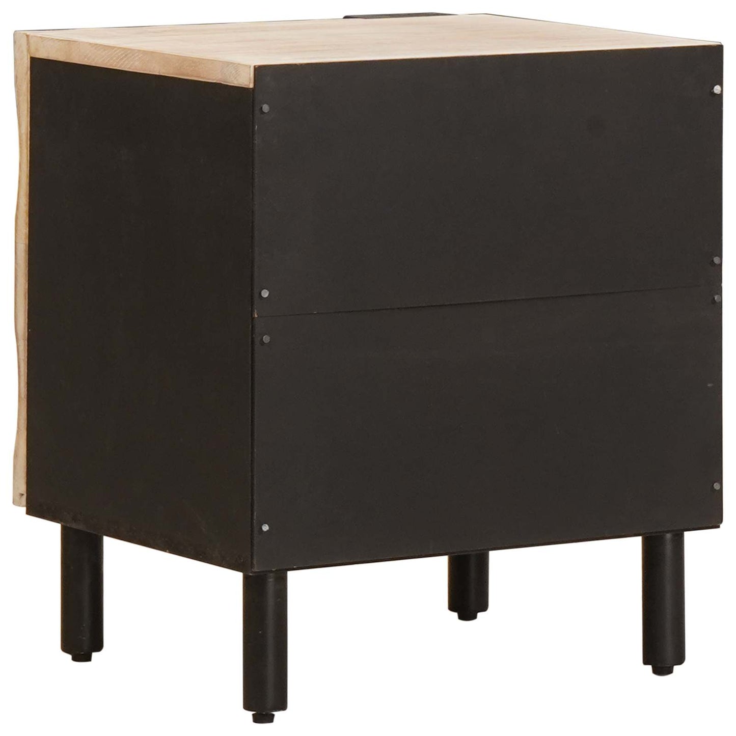 vidaXL Tables de chevet 2 pcs Blanc 40 x 33 x 46 cm Bois de manguier massif